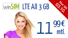 winSIM LTE All 3 GB 1 Monat